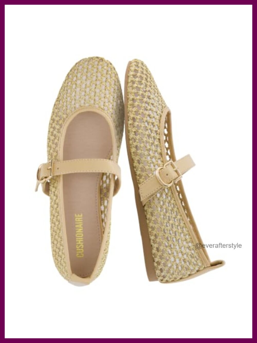 Mesh Mary Jane Flats Memory Foam Cushioned Adjustable Buckle Womens Shoes